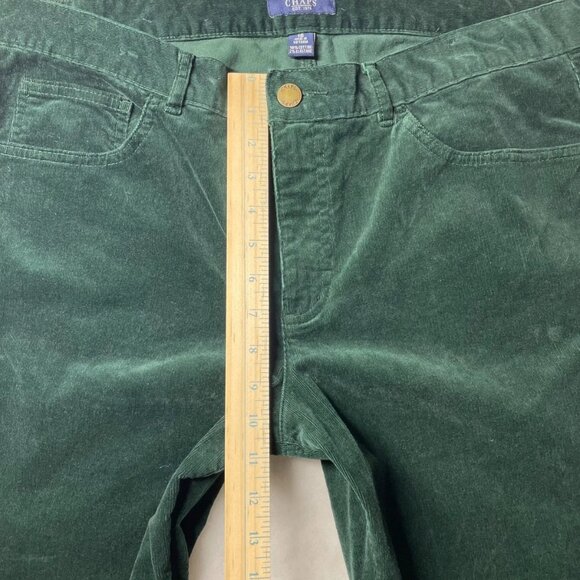 Vintage Y2K Chaps Est 1978 Womens Green Straight Leg Corduroy Dress Pants Sz 16 - Picture 7 of 9